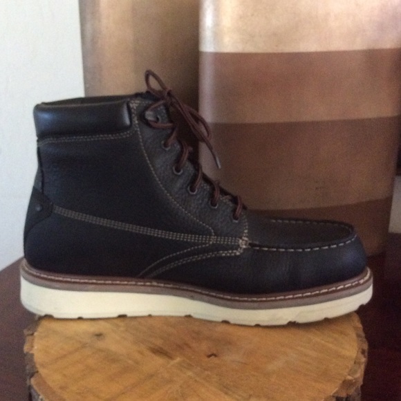 Timberland Men’s Pro Soft Toe Waterproof Leather Work Boots - Picture 9 of 11